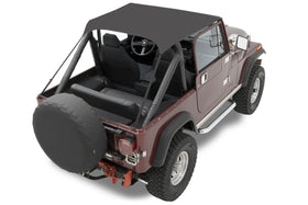 Bestop rear strap and footman loop detail showing industrial webbing and secure attachment