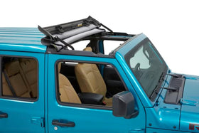 Bestop Sunrider front panel overhead view showing open-air benefit