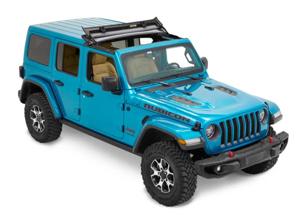 Bestop Sunrider size comparison on Jeep with ruler showing correct scale fit