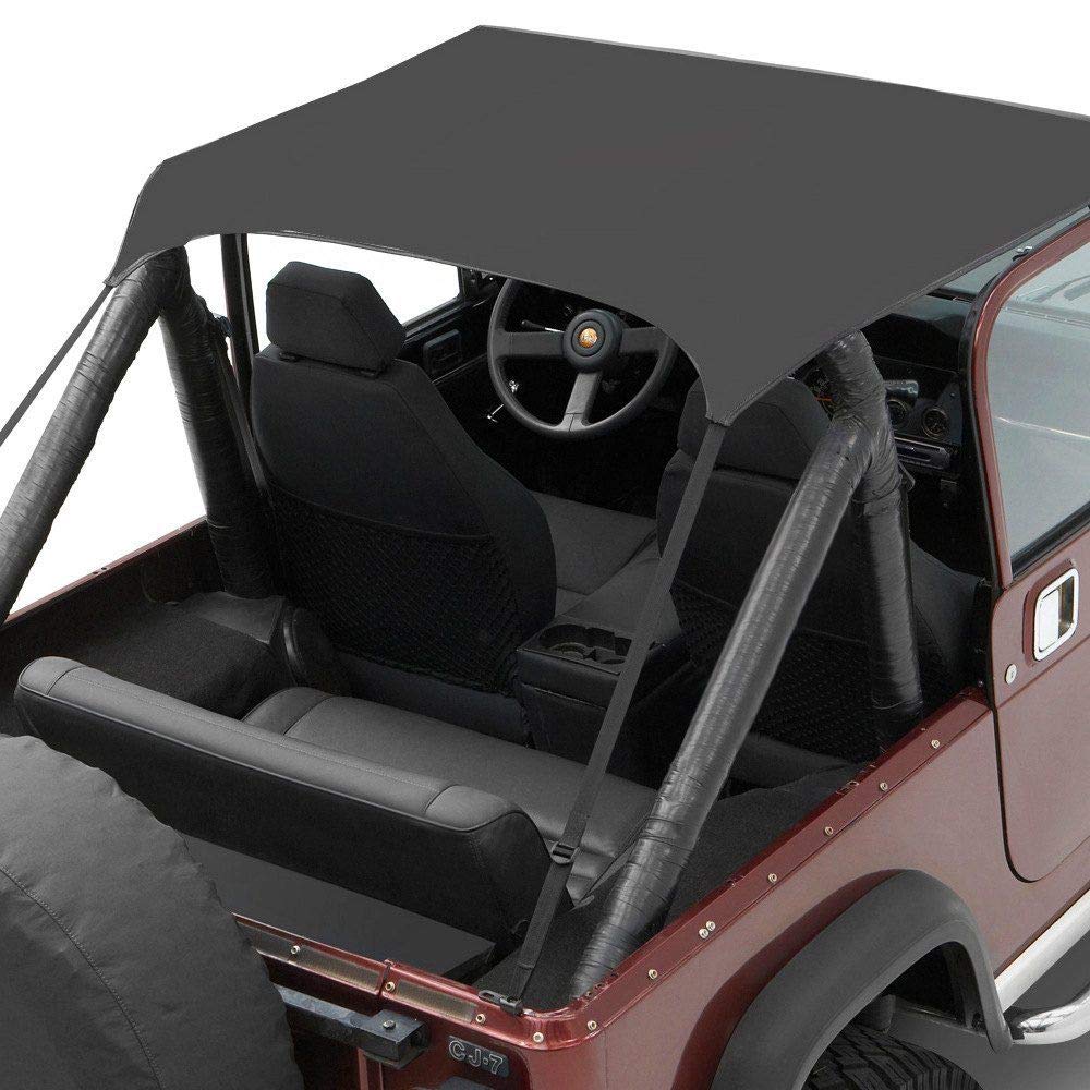 Bestop installed on Jeep CJ7 showing fit and wind protection benefit