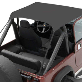 Bestop installed on Jeep CJ7 showing fit and wind protection benefit