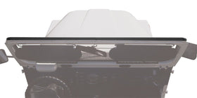 Bestop windshield channel front view mounted on Jeep CJ7 showing secure fit and clean finish