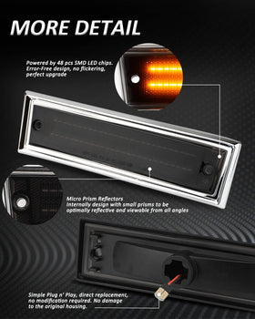 Bestview close-up of SMD 2835 LED strip under smoked lens for crisp light