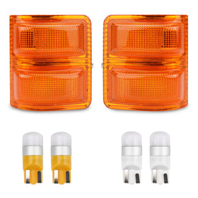Bestview front view of pair mirror marker lights showing clean OEM fit