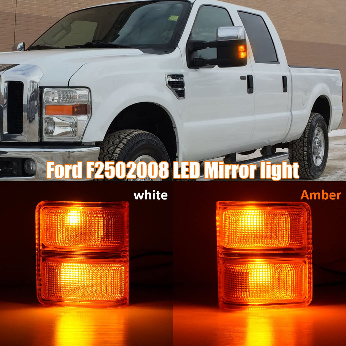 Bestview white and amber LED bulbs displayed to show included bulbs