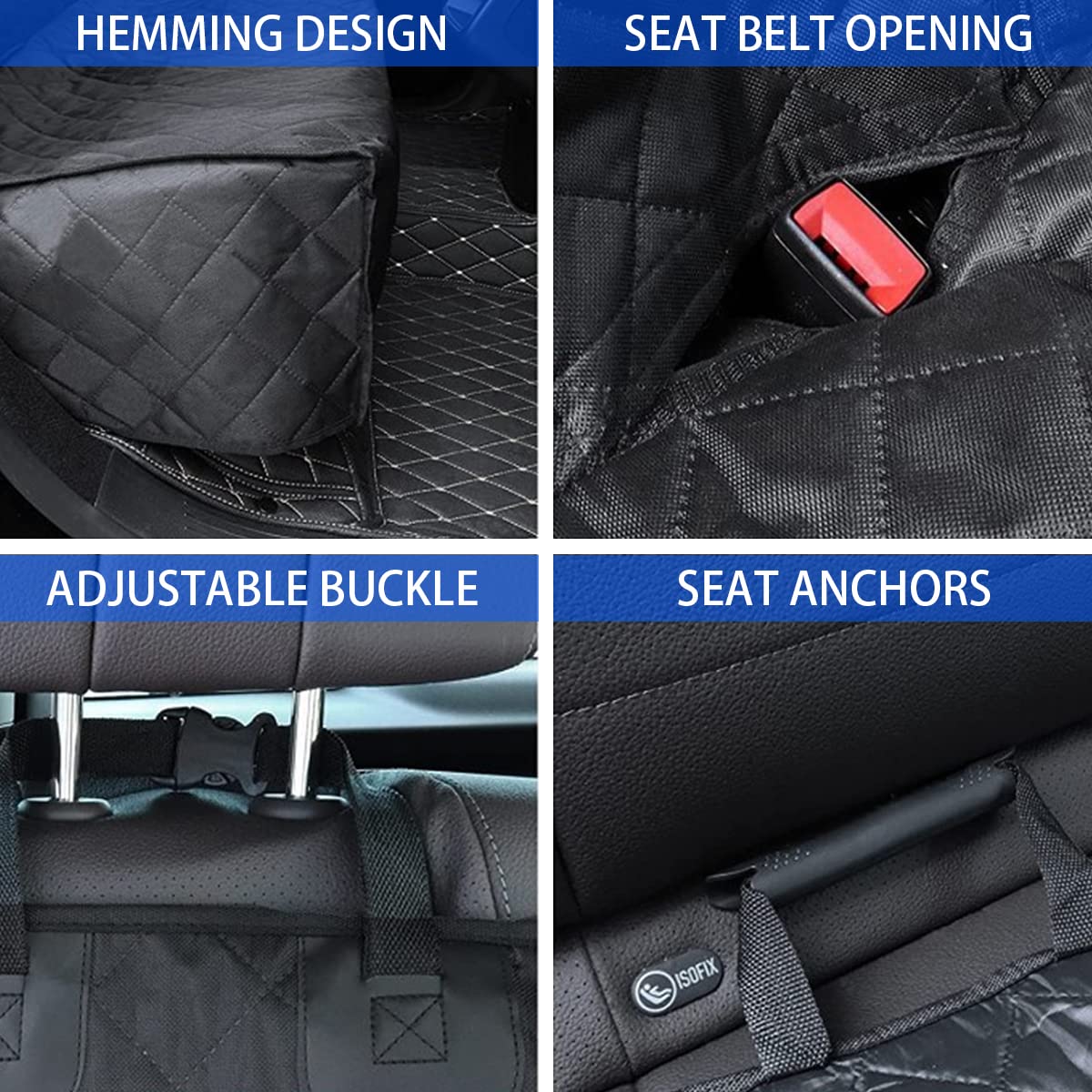 BESULEN installed in back seat with dog, keeps interior clean and secure