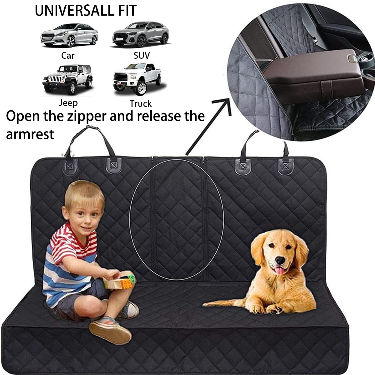 BESULEN protector next to ruler showing size and seat coverage