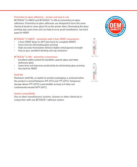 Applying Betaseal U-418 bead to windshield for strong seal