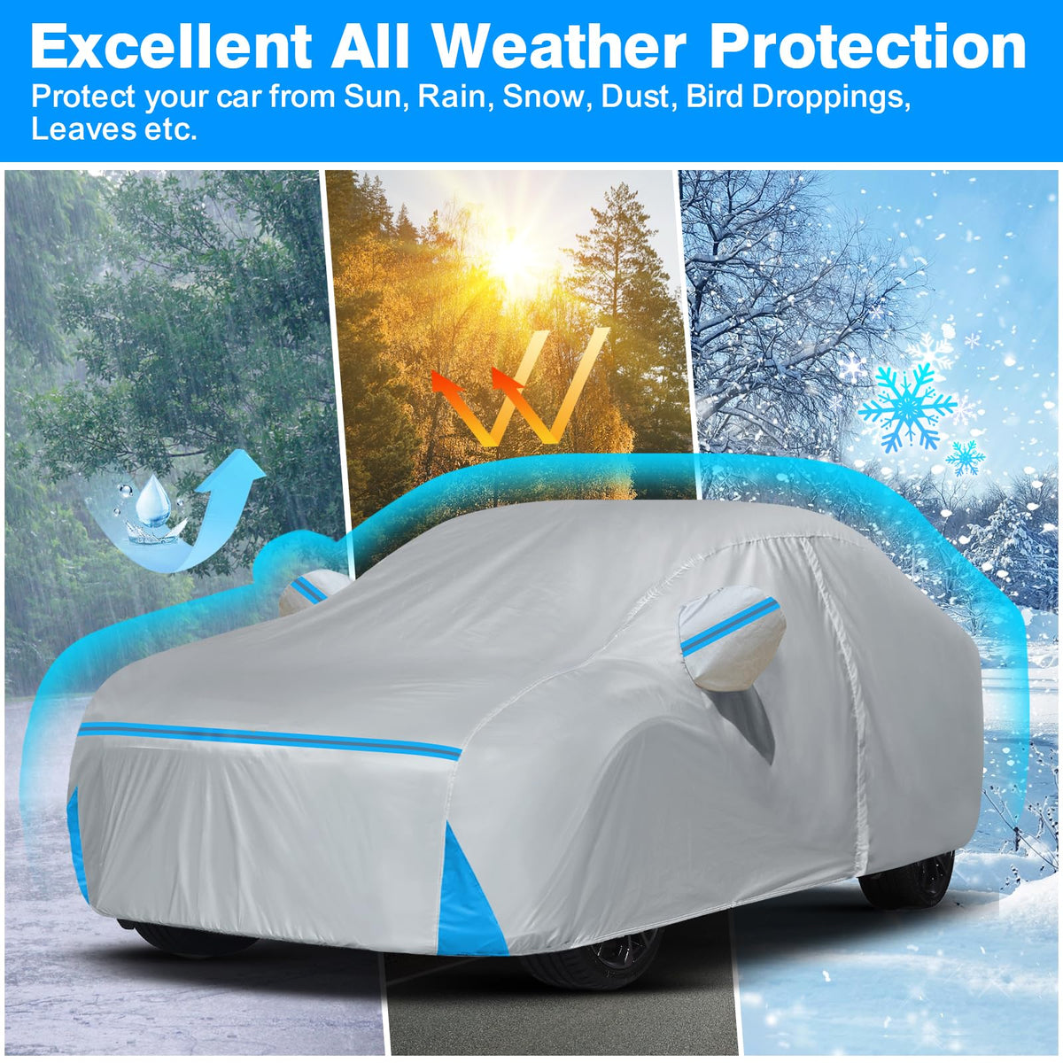 BETERNY storage bag packing the car cover compactly for trunk convenience