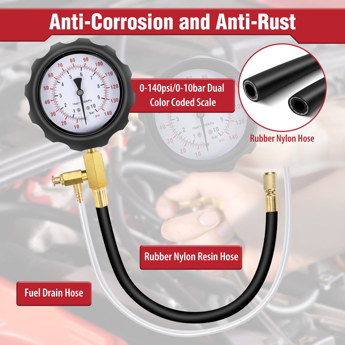 BETOOLL assortment of adapters and hoses for broad vehicle compatibility