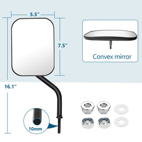 BETOOLL close-up of convex glass displays wider field of view benefit