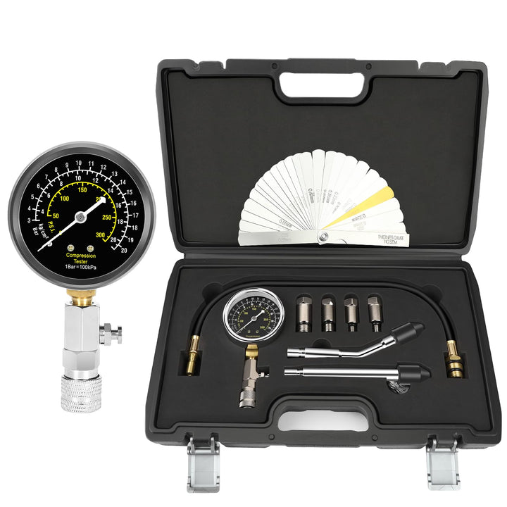 BETOOLL compression tester front view showing gauge for quick diagnostics