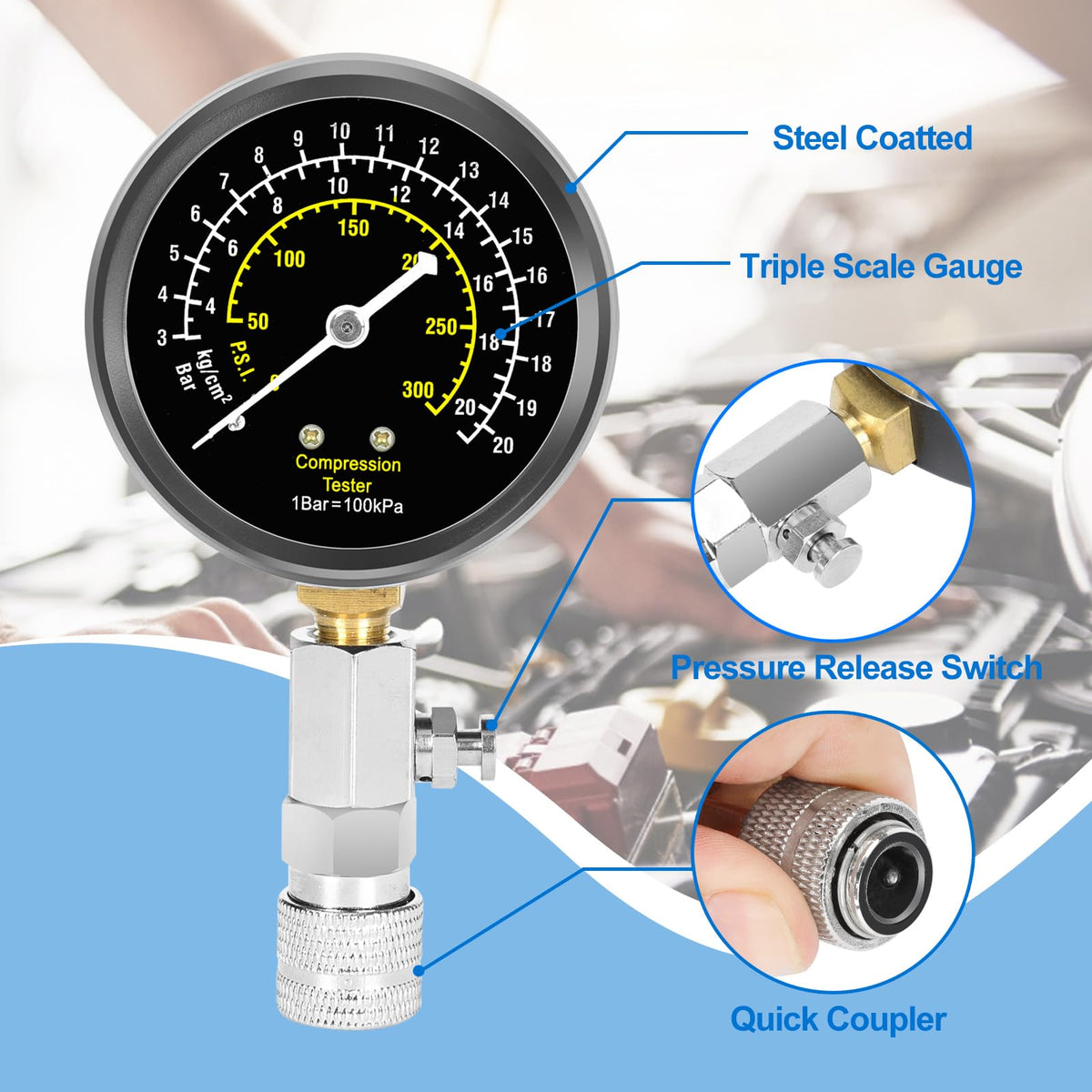 BETOOLL feeler blade laser-etched sizes for easy measurement