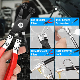 BETOOLL flexible cable hose clamp tool detail bending around obstacle - access flexibility benefit