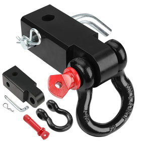 BETOOLL front view of 2-inch shackle hitch receiver showing fit and strength