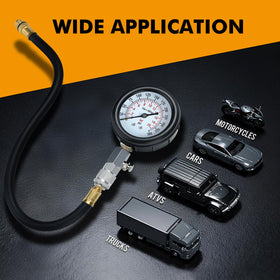 BETOOLL kit next to a ruler to show hose length and compact portable size