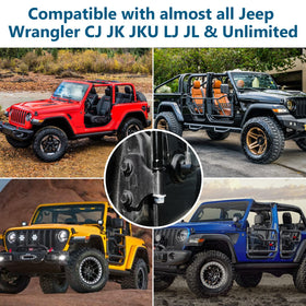 BETOOLL lifestyle shot on Jeep doors-off driving shows safer road visibility