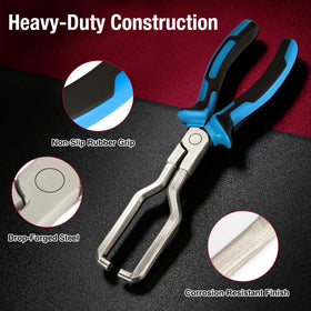 BETOOLL plier removing radiator hose clamp during repair - safer faster hose removal benefit