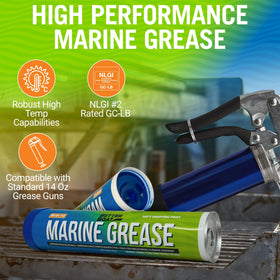 Better Boat close-up of blue grease texture highlighting waterproof formula