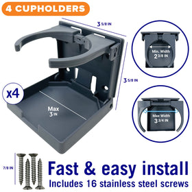 Better Boat holder folded flat against wall benefit: saves deck space
