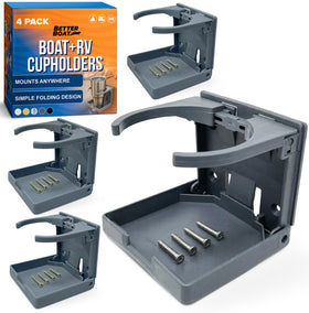 Better Boat front view of four-pack holders showing compact package and screws benefit: quick install