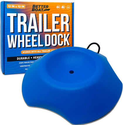 Better Boat front view of trailer wheel dock showing shape and stability benefit