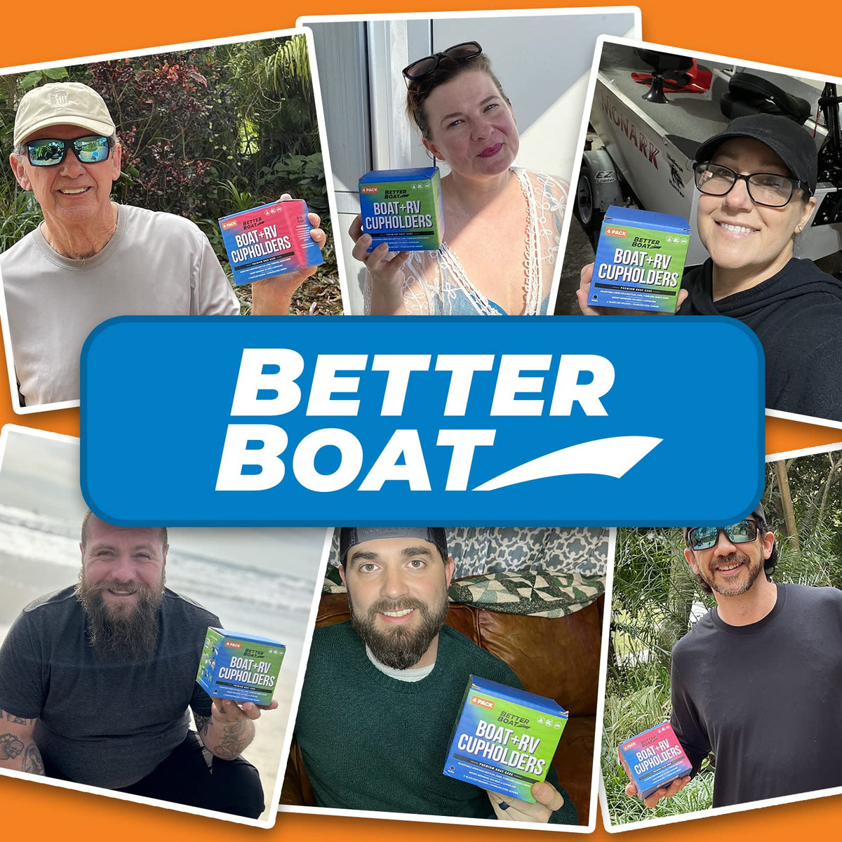 Better Boat installed inside RV cabinet holding a bottle benefit: keeps drinks organized