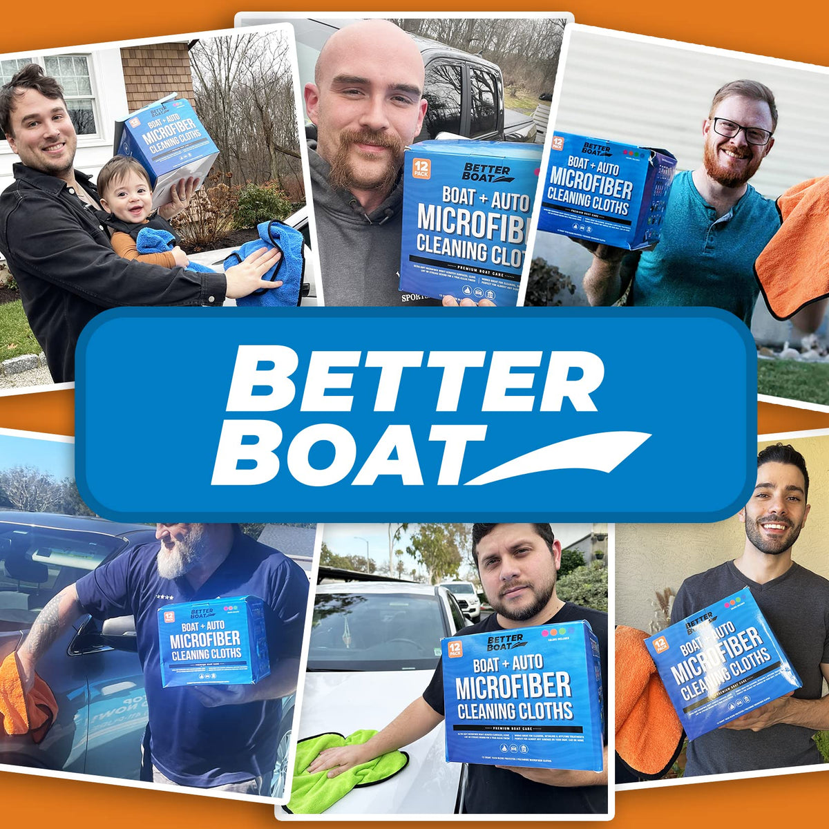 Better Boat size comparison with hand to show 16x16 inch coverage advantage