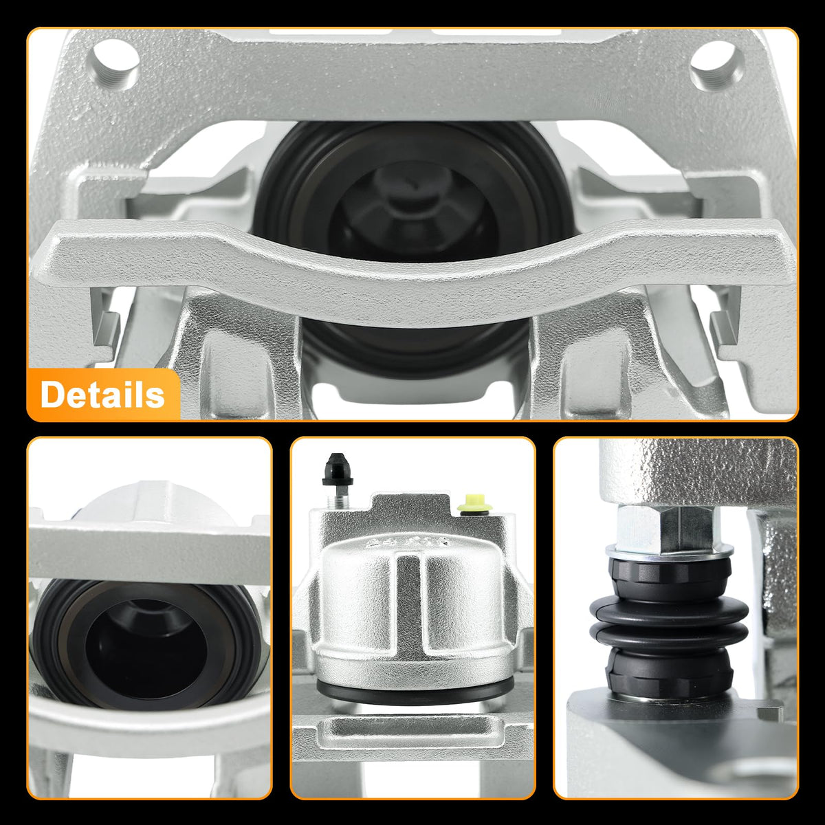 Betthand close-up of caliper piston and machining highlighting leak-proof performance