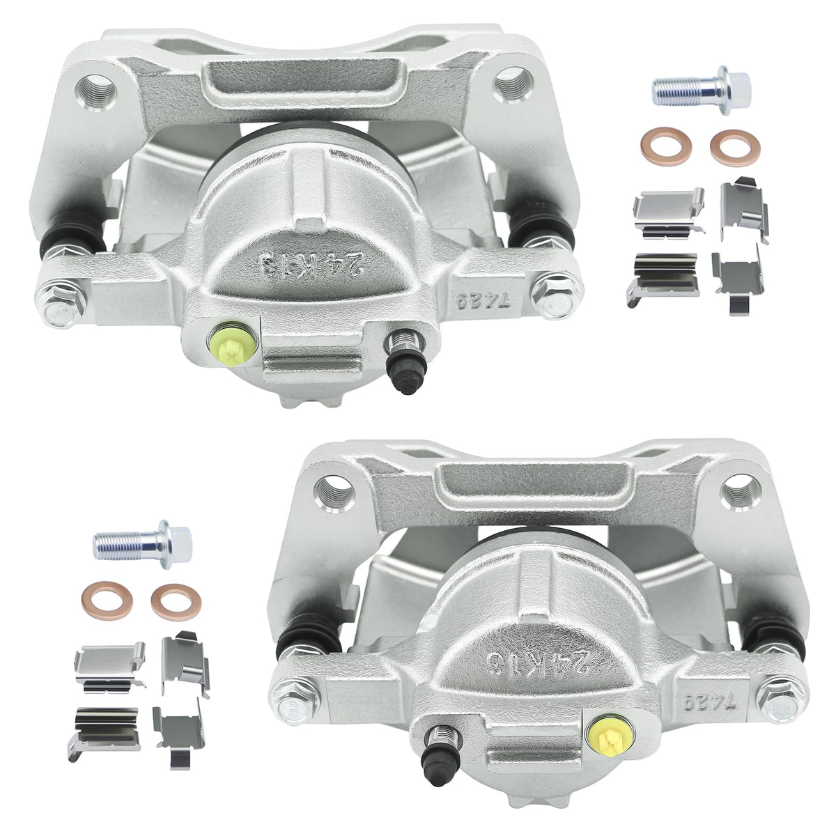 Betthand calipers with included hardware kit showing complete bolt-on convenience