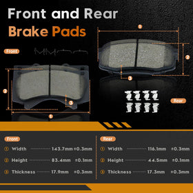 Betthand ceramic brake pad close-up showing low-dust material for cleaner wheels