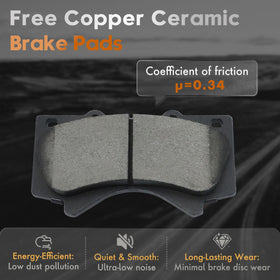 Betthand ceramic brake pad profile highlighting low-dust, quiet performance