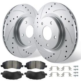 Betthand front rotor and pads kit front view showing complete components and quick install benefit