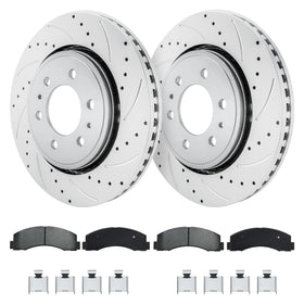 Betthand front rotor and pad kit laid out showing direct-fit hardware and improved durability
