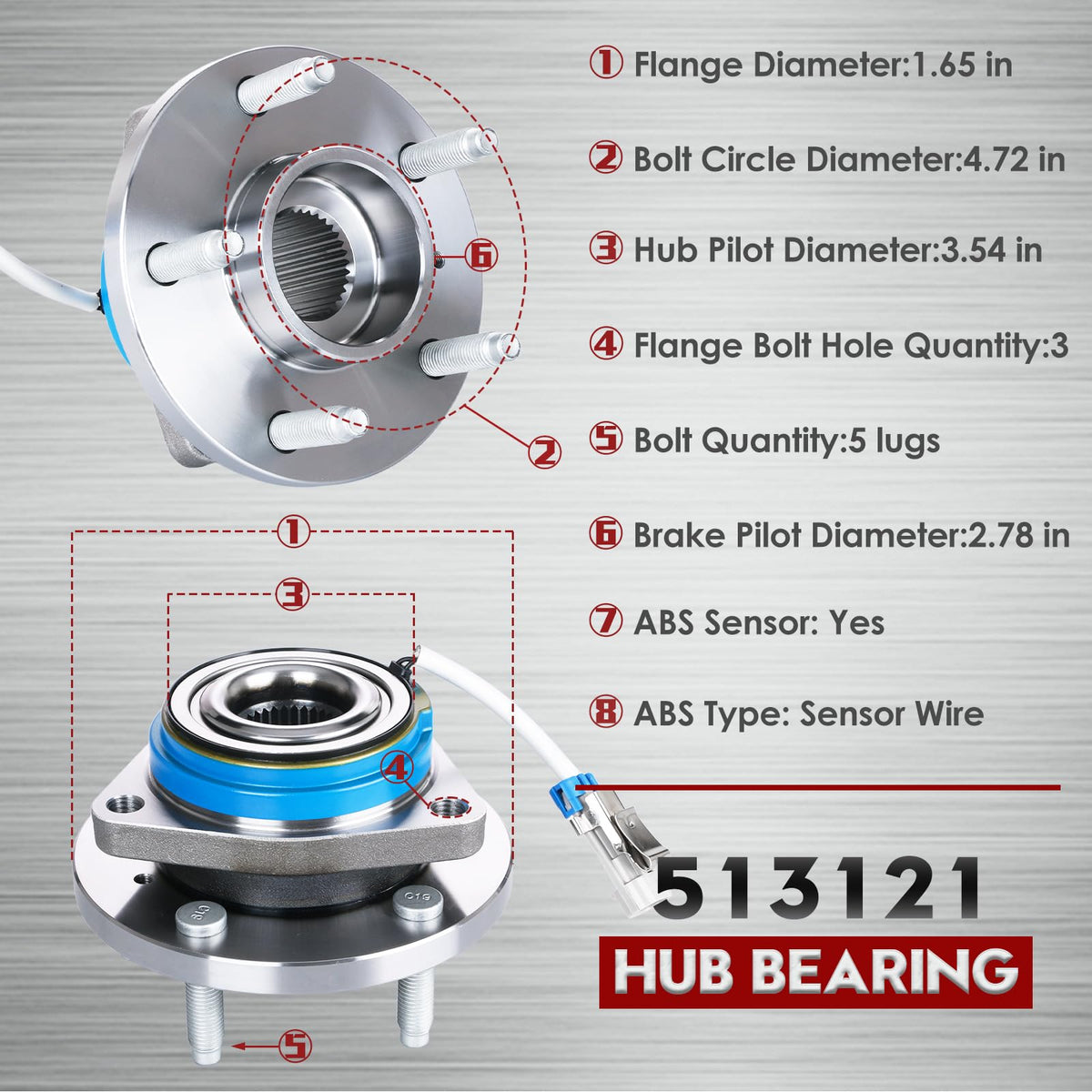 Betthand hub mounted on spindle for scale showing correct fitment and ease of installation