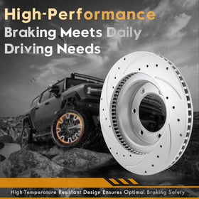 Betthand vented slotted drilled rotor detail for improved cooling and fade resistance