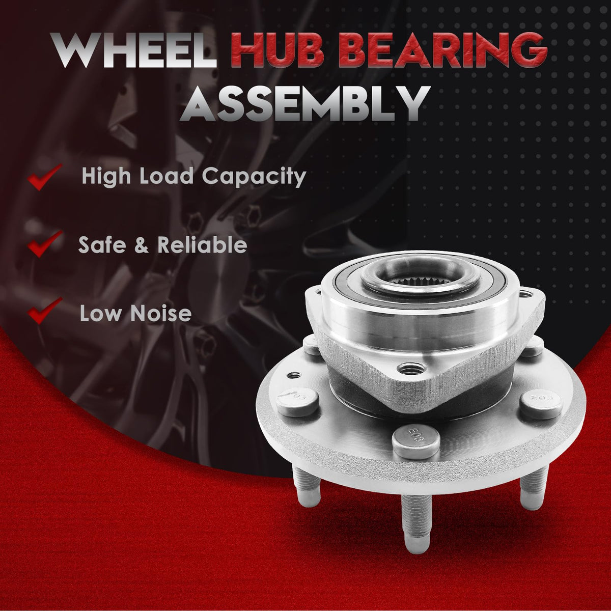 Betthand wheel hub backside detail showing bearing housing for durability