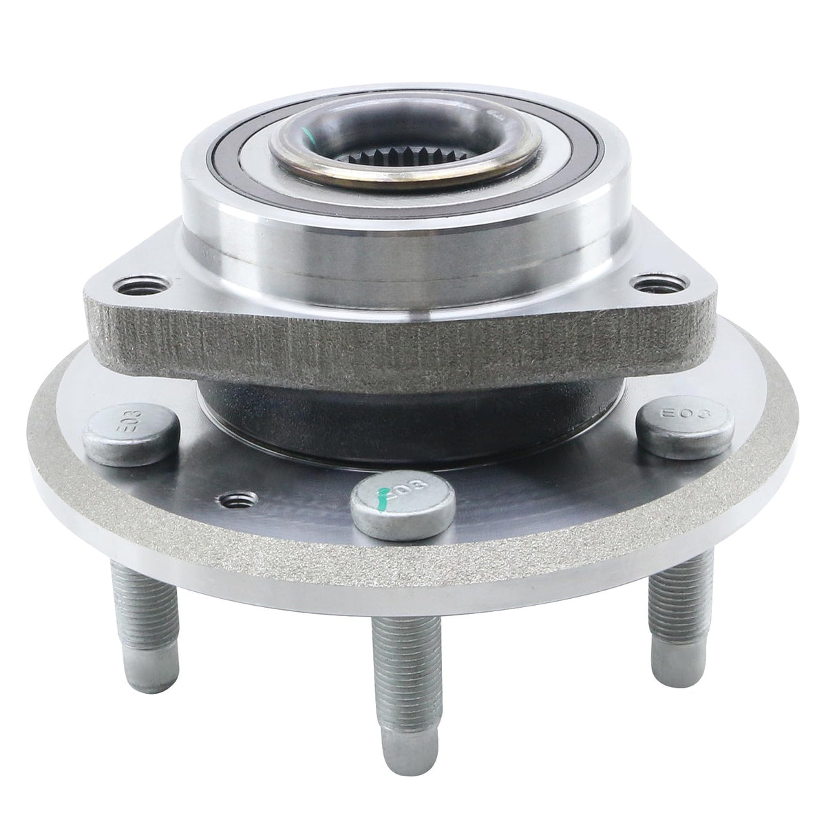 Betthand wheel hub front view showing flange and lug holes for secure fit