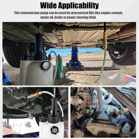 BetyBedy pump beside toolbox showing compact size for mobile technicians