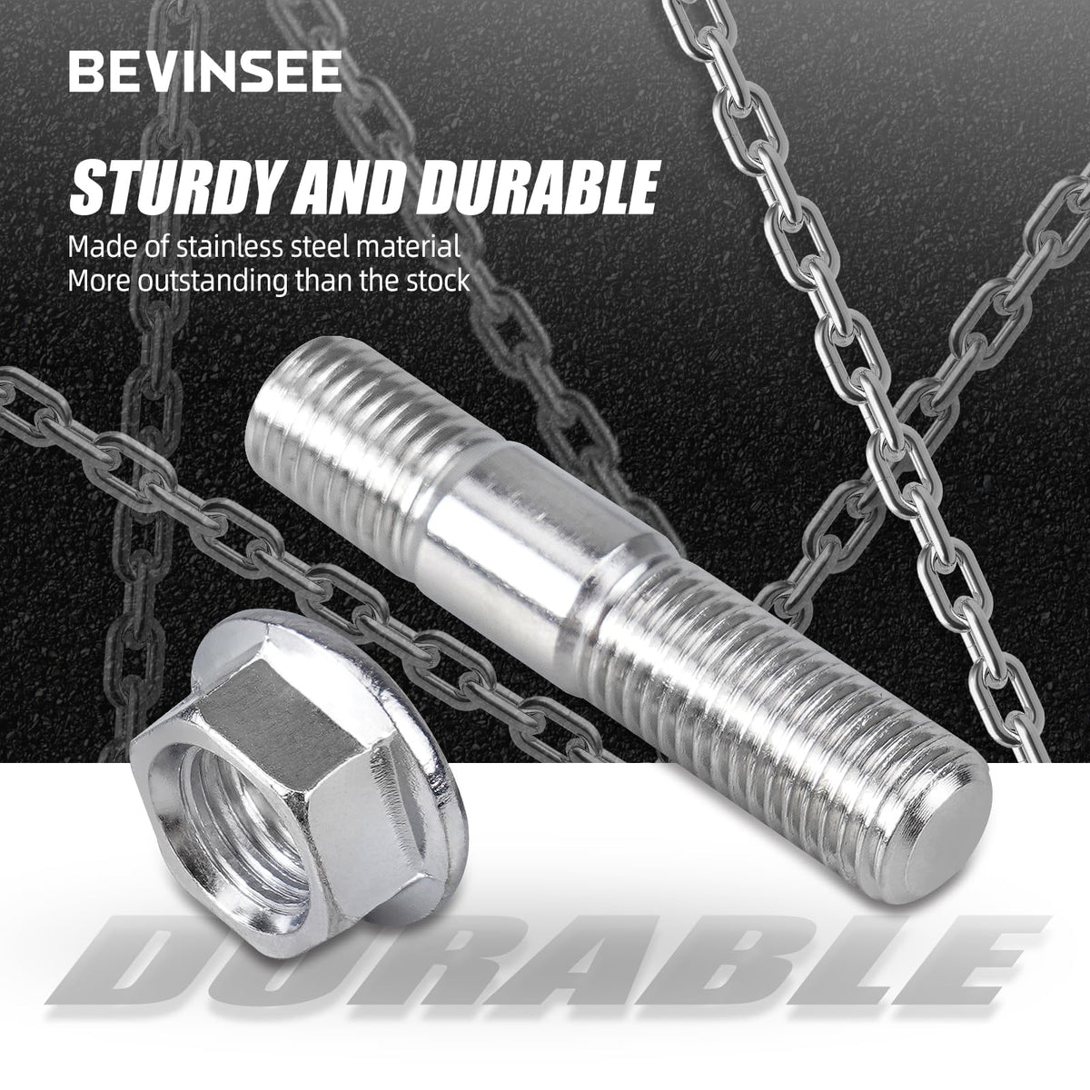 Bevinsee flanged nut close-up highlighting flange face for better load distribution