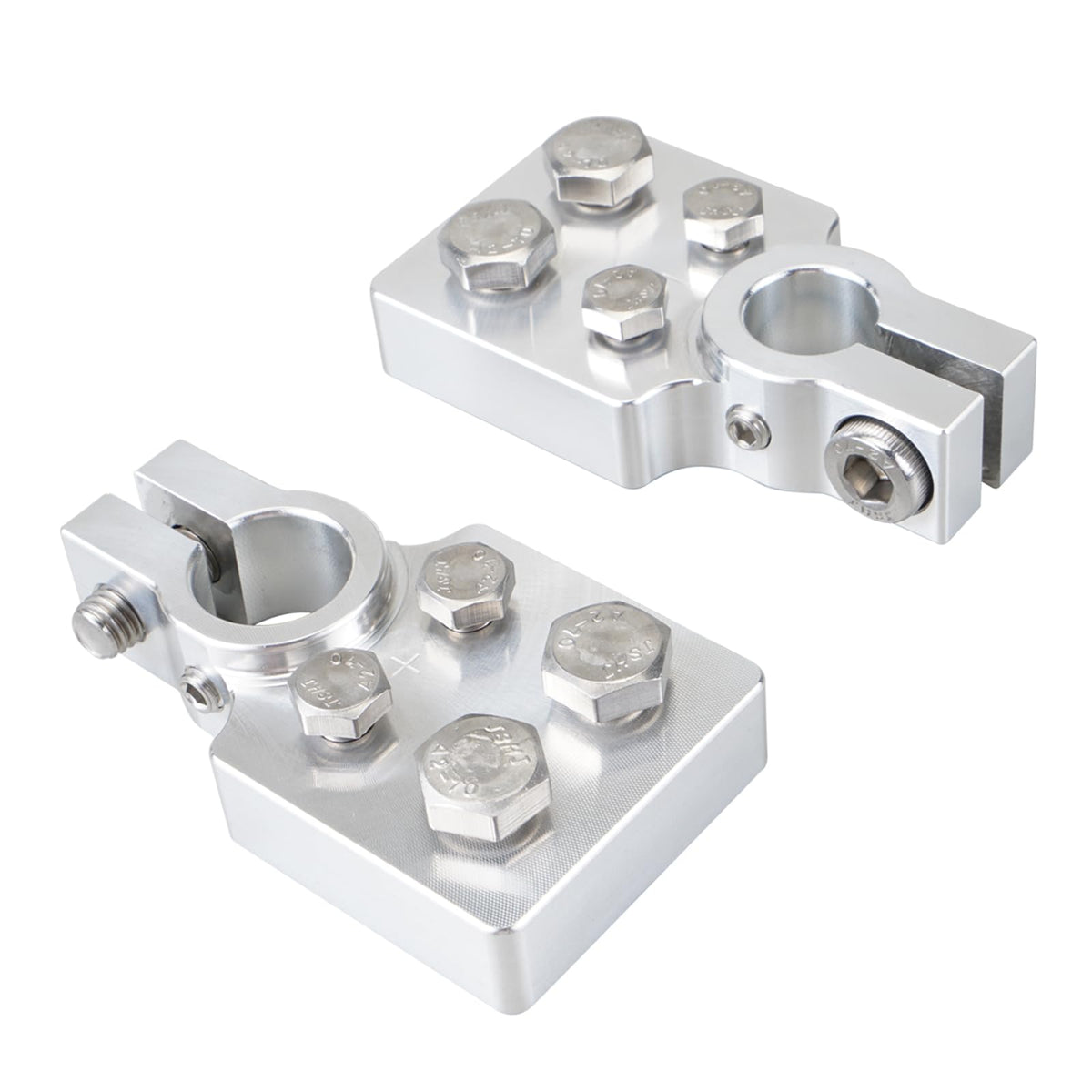 Bevinsee front view of terminal clamps showing fit and finish for easy installation