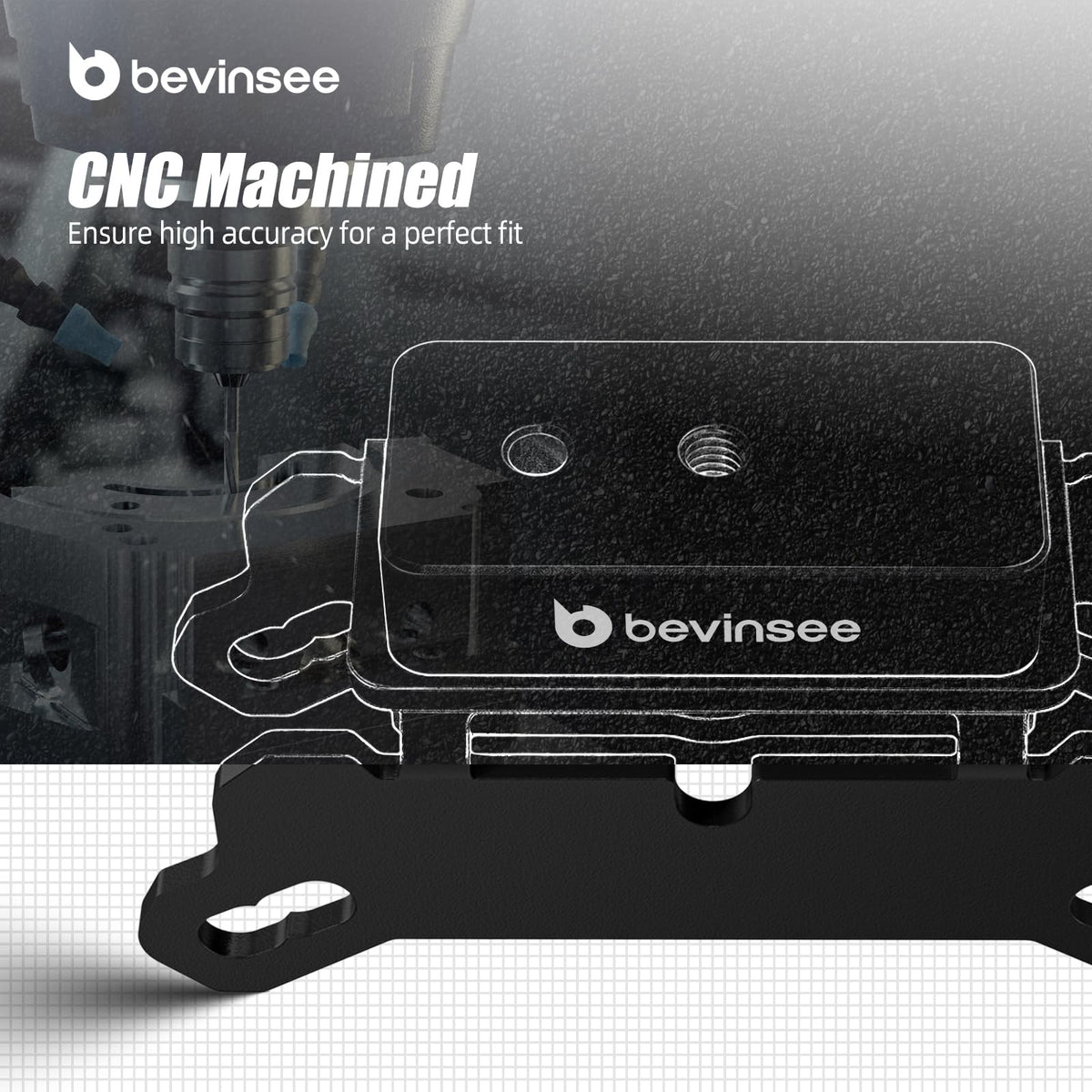 Bevinsee adapter mounted on a 3–4 ton jack stand demonstrating stable connection
