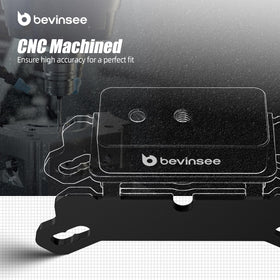 Bevinsee adapter mounted on a 3–4 ton jack stand demonstrating stable connection