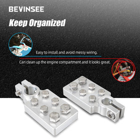 Bevinsee side profile on battery post showing secure fit and vibration resistance benefit