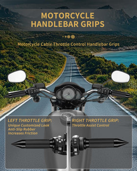 beyisi grips installed on Harley handlebar showing secure fit