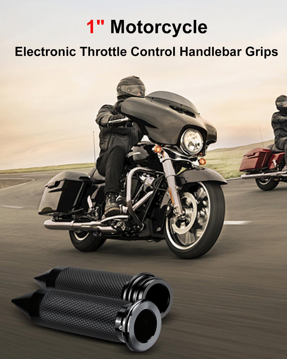 beyisi grips installed on a Street Glide motorcycle showing stylish upgrade and rider ergonomics