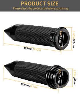 beyisi left and right grips installed on handlebars showing electronic throttle compatibility benefit