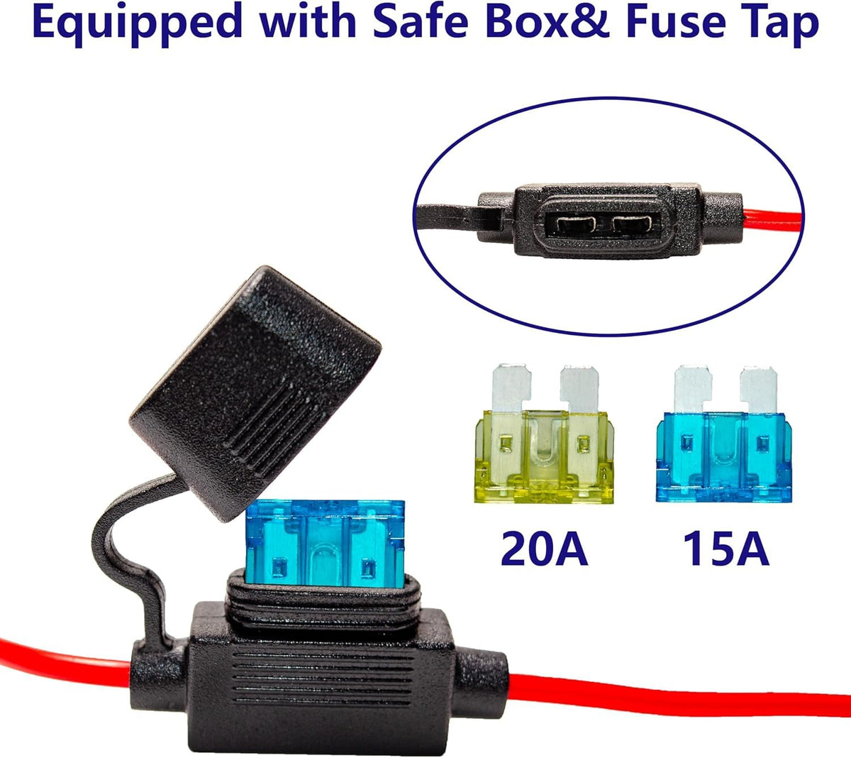 BFXM cable connected to motorcycle battery showing easy hookup and tidy routing