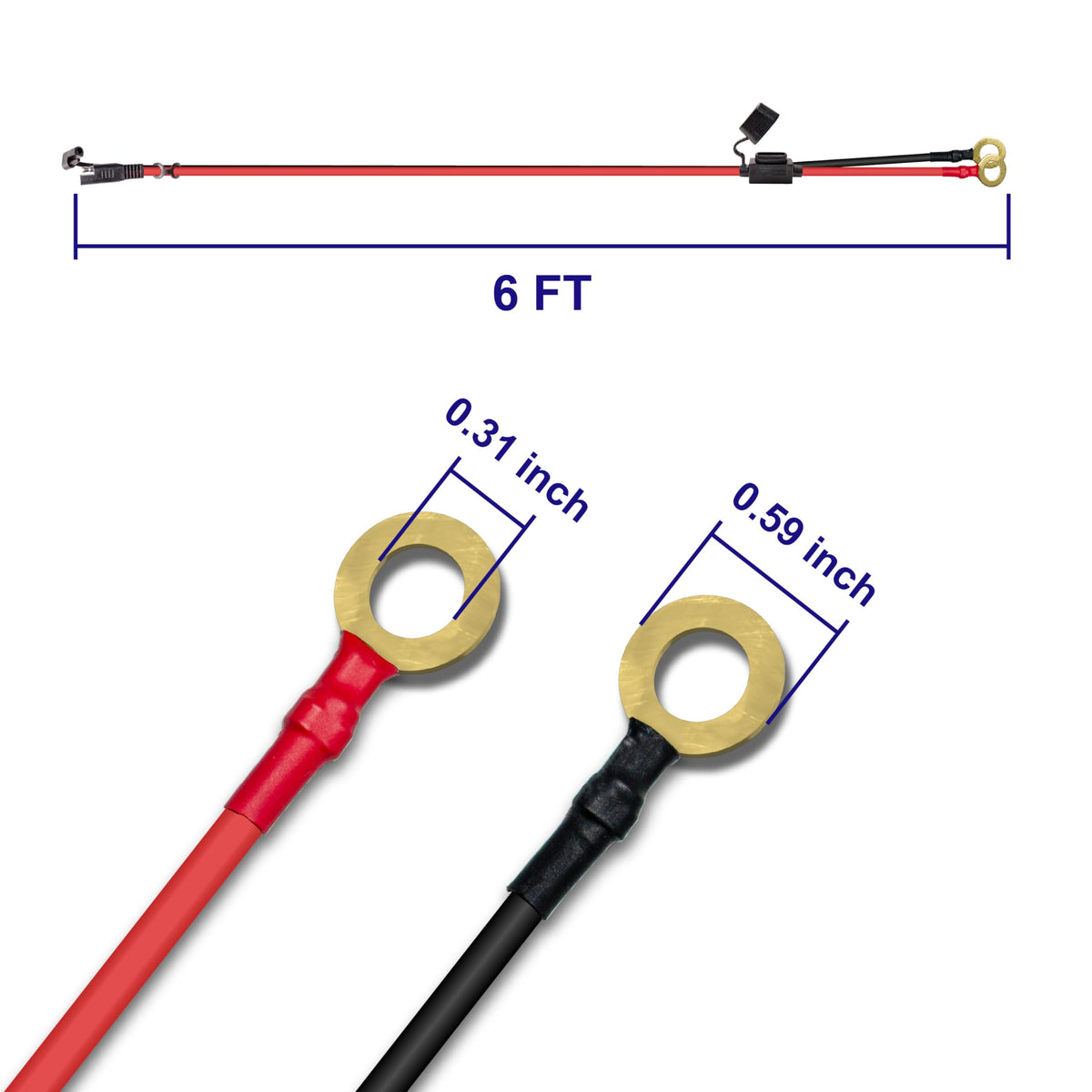 BFXM close-up of SAE connector plug showing sealed contact and quick-connect benefit