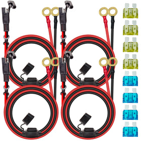 BFXM front packaging showing four 10AWG 2ft SAE extension cables for quick installation